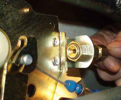 Beginning to thread braided cable into anchor